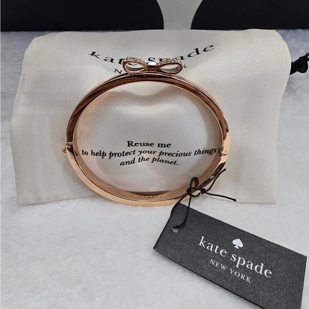 Kate Spade Rose Gold Bow Bracelet NWT - Picture 3 of 7